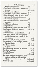Liste de marchandises, dans Mémoires de l’Amérique septentrionale ou suite des voyages - [Page 71]