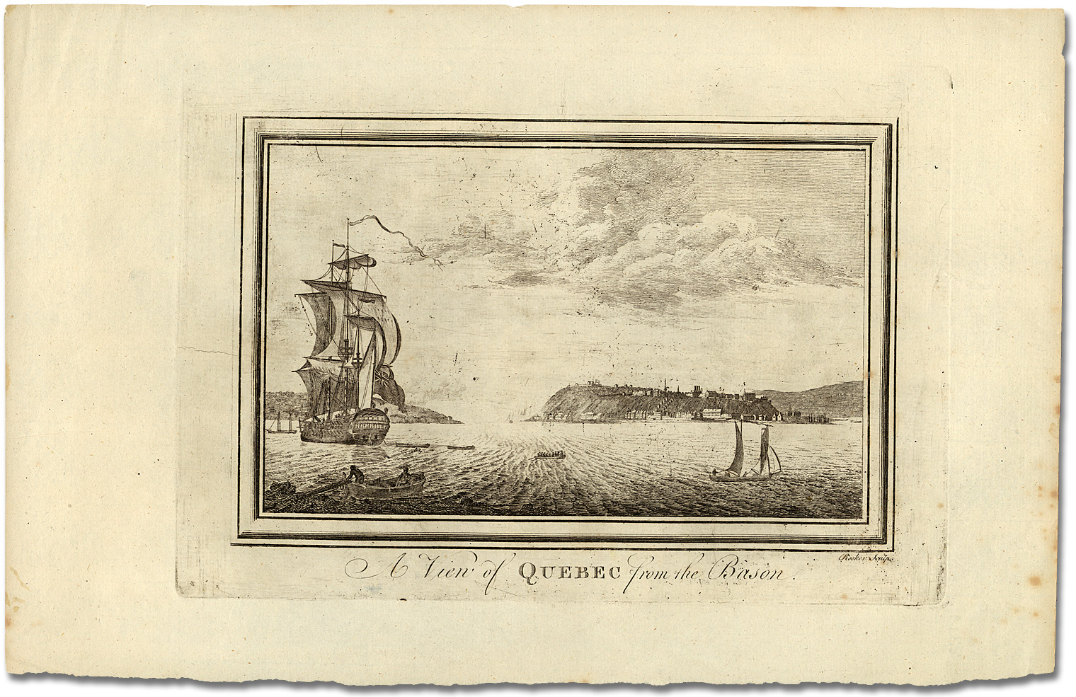 Gravure : A View of Québec from the [Bason] [vers 1780] 