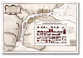Map: La rivière du Détroit depuis le lac Sainte-Claire jusqu’au lac Érié, 1764