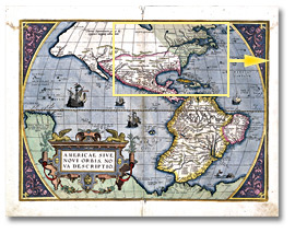 Map: Americae Siva Novo Orbis, Nova Descriptio.