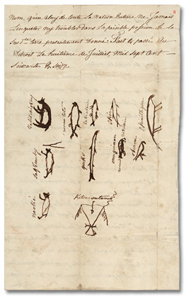 Land deed, Pottawatomi Nation to Jacques Godefroy, 1776 -  Page 2