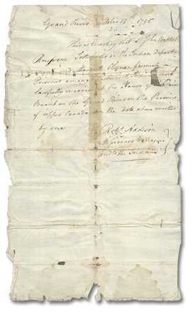 Marriage certificate, John Baptist Rousseau and Margaret Clyne, 1795