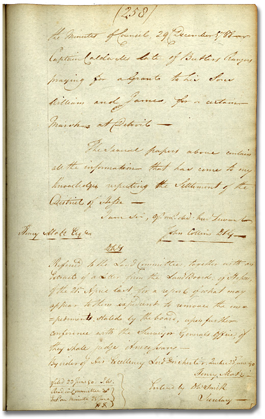 Registre, Comité de gestion des terres du district de Hesse, no. 2 (1790-1792), p. 258-264 [Page 258]