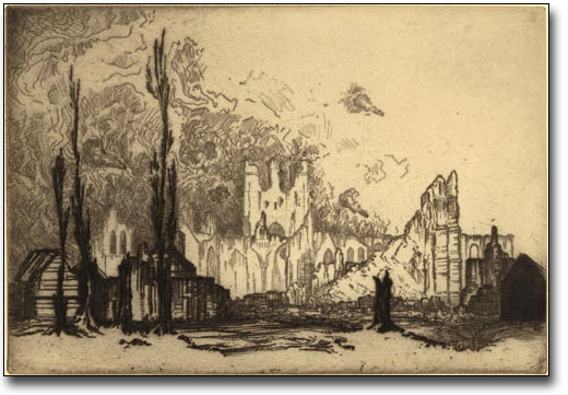 Épreuve : Les ruines d'Ypres, [vers 1915]