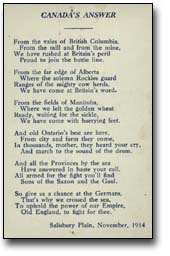 Canada's Answer - a poem - [voter card, Dominion election, December 17, 1917]