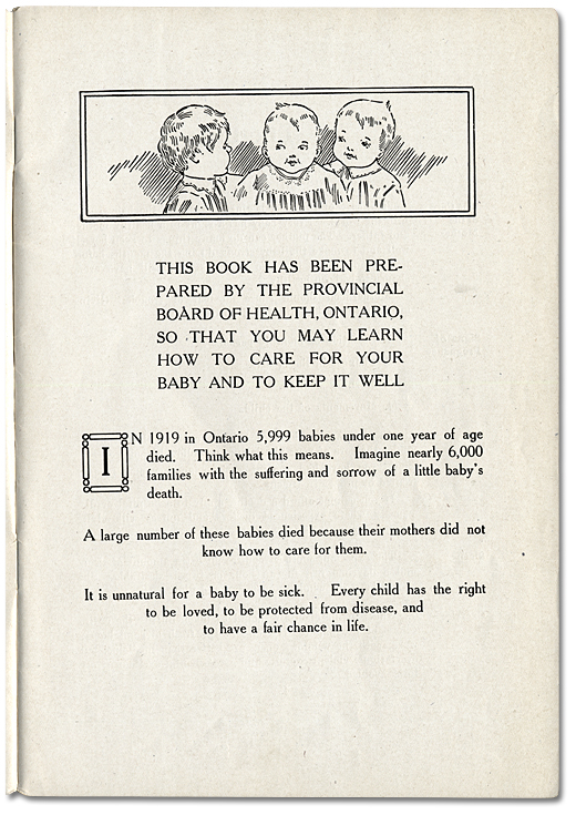 Inside page from The Baby, 1920