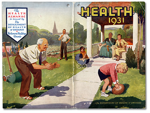The Health Almanac. Page couverture et couverture arrière, 1931
