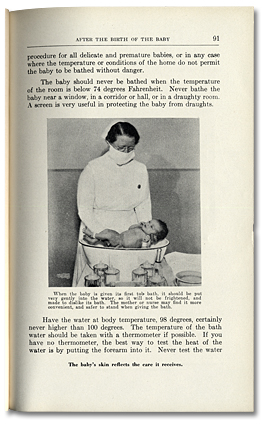Inside page from The Canadian Mother and Child, a popular manual of baby care, 1940