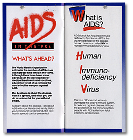 Aids in the ‘90s The New Facts of Life. Brochure, page couverture, 1989