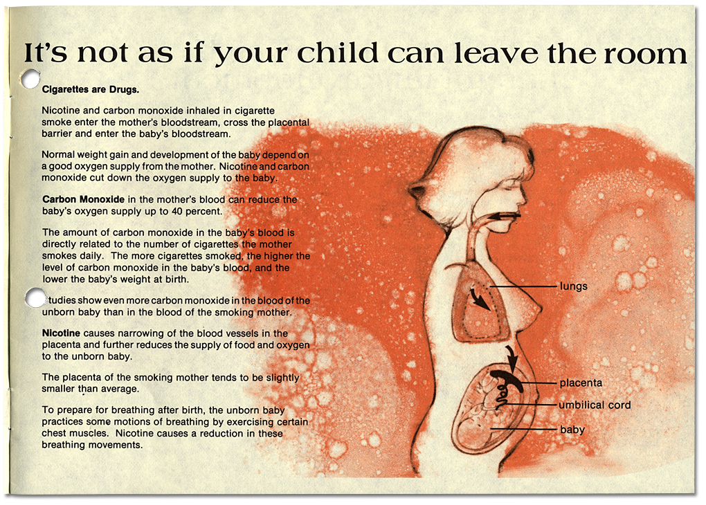 Brochure sur le tabac pendant la grossesse, 1983
