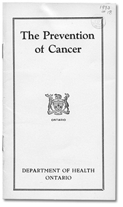 Pamphlet: The Prevention of Cancer