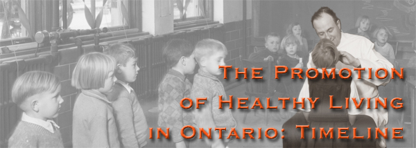 The promotion of healthy living in Ontario: Timeline - Page Banner