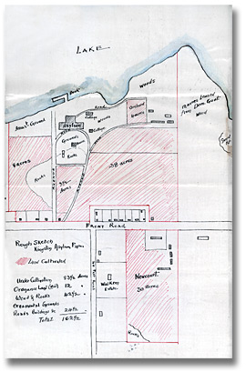 Rough sketch, Kingston Asylum farm acreage, 1891