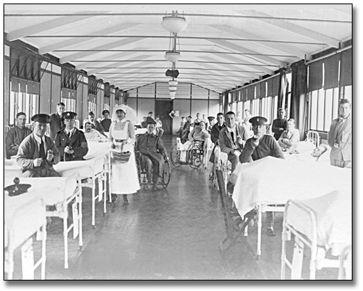 Photographie : Hôpital militaire ontarien, Angleterre [entre 1914 et 1920]