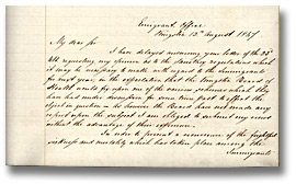 Livre de copies de lettres de A.B. Hawke, le 12 août 1847 (1)