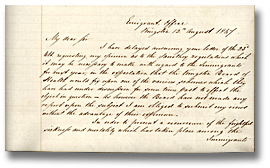 Livre de copies de lettres de A.B. Hawke, le 12 août 1847 (1)