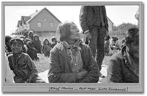 Photo: Chief Moonias waiting for the Treaty signing ceremony, Fort Hope, July 19, 1905