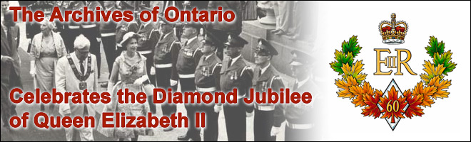 The Achives of Ontario Celebrates the Diamond Jubilee of Queen Elizabeth II - Page Banner and Navigation Bar