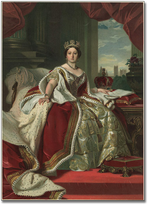 Sa Majersté la Reine Victoria dans sa tenue de couronnement, [vers 1860] 