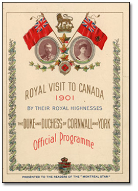 Programme officiel de la visite du doc et de la duchesse de Cornwall et York, 1901