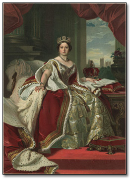 Sa Majersté la Reine Victoria dans sa tenue de couronnement [vers 1860]