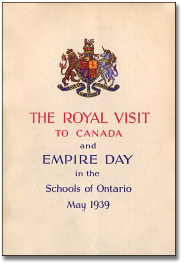 Brochure de la visite royale ed de la Journée de l'Empire, 1939