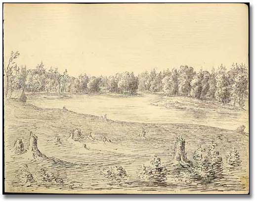 [Otonabee] River at Peterborough, 1837