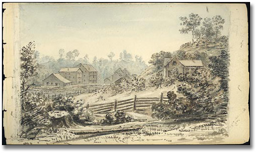 [Blythe] Mills near Peterboro, [vers 1852]