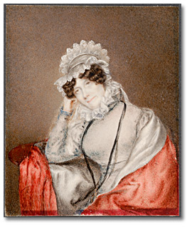 Aquarelle : Mrs. Thomas Langton (née Ellen Currer), 1825