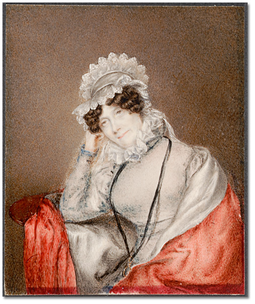 Aquarelle : Mrs. Thomas Langton (née Ellen Currer), 1825