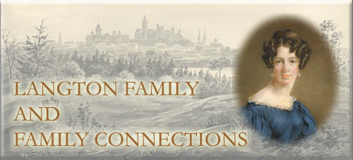 Anne Langton - Gentlewoman, Pioneer Settler and Artist: Langton Family and Family Connections - Page Banner