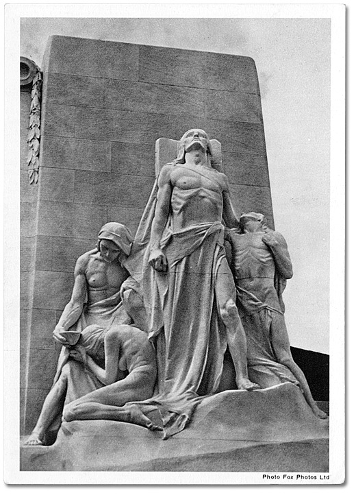 Postcard: Statue at the Vimy Memorial
