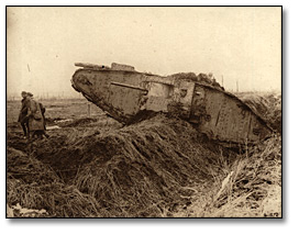 Photo: A tank homeward bound, [ca. 1918]
