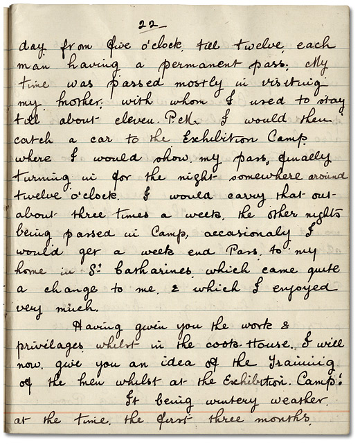 John Mould's Diary, p. 22, 1915