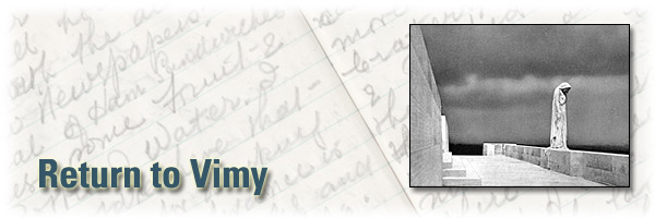 The Story of An Ontario Veteran - Excerpts from the John Mould Diaries: Return to Vimy - Page Banner