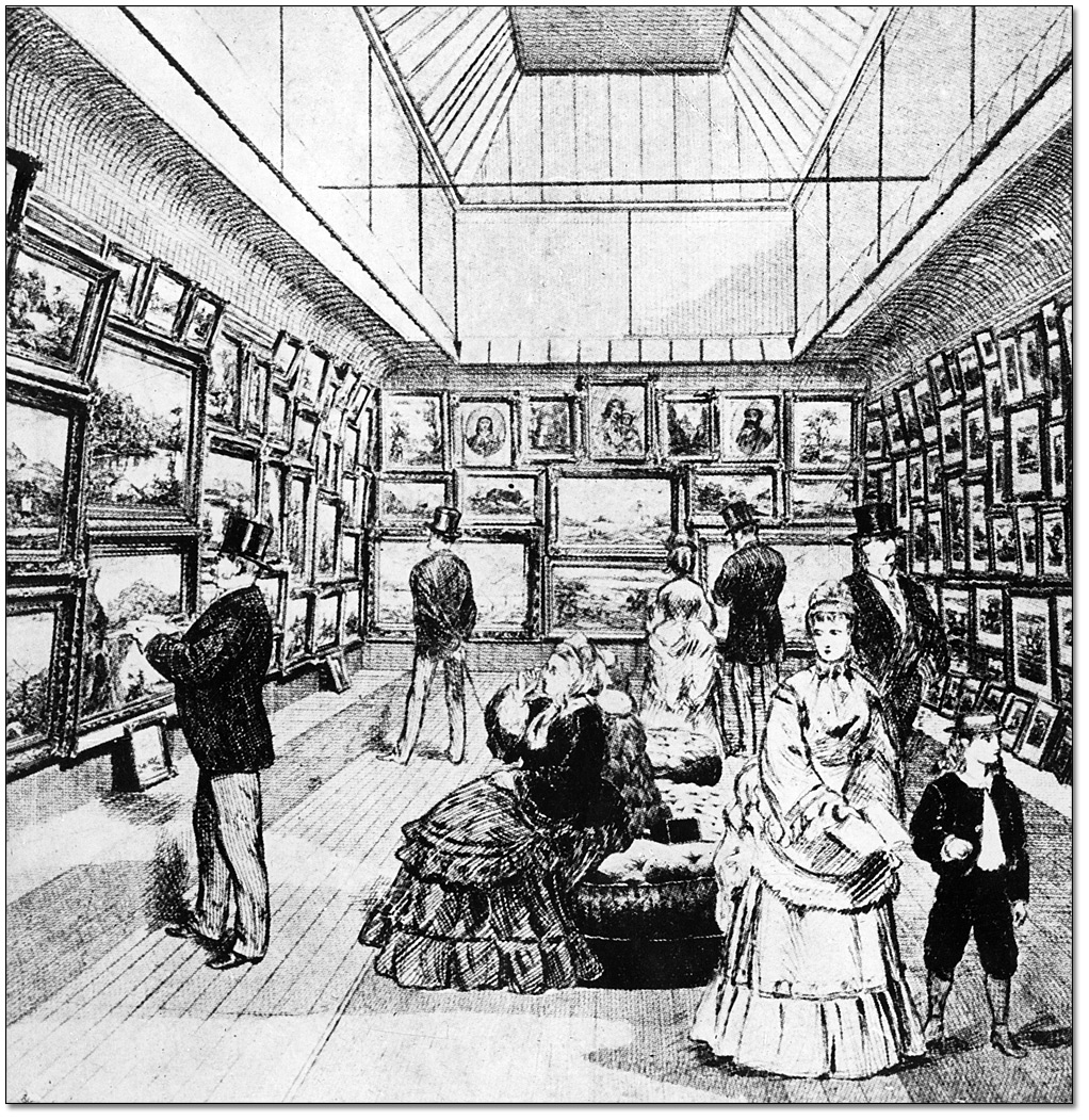Photographie : En 1873, première exposition annuelle de l’Ontario Society of Artists, à la galerie Notman and Fraser de Toronto, 1873