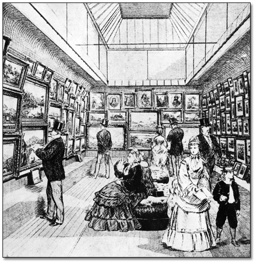 Photo: First Exhibition, Fraser's Gallery, King St. West, Toronto, 1873