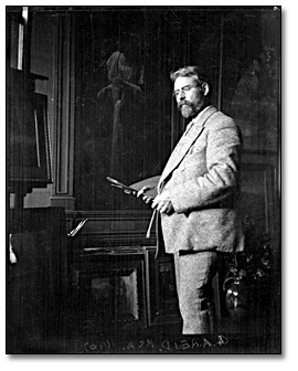 Photographie : George A. Reid chez lui, 25 octobre 1907