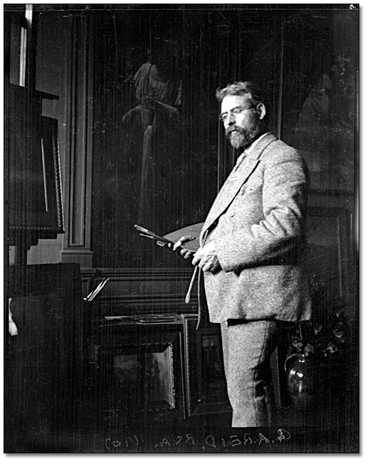 Photo: George A. Reid at home, October 25, 1907