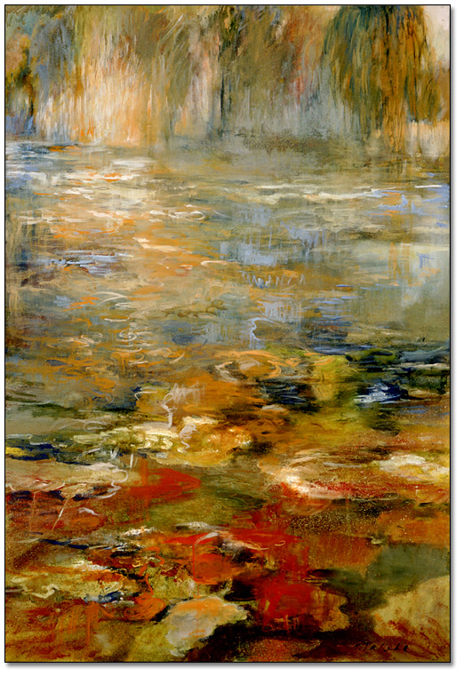 Acrylique sur toile : Pond – Jeux d’eau V [Étang - Jeux d’eau V], 2005