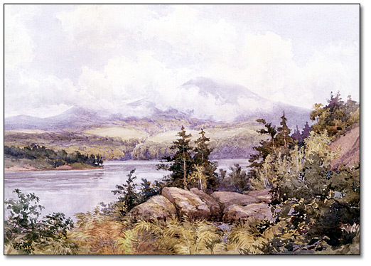 Aquarelle sur papier : Fine Weather in Memphremagog’s Hills [Beau temps dans les collines de Memphrémagog], 1897