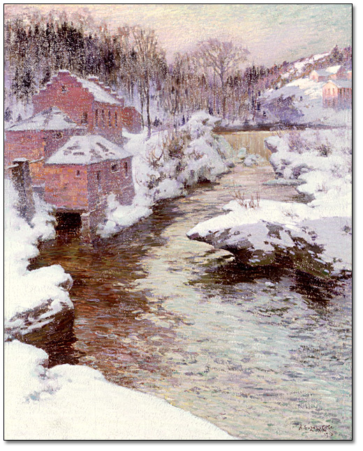 Huile sur toile : The River Magog [La rivière Magog], 1913