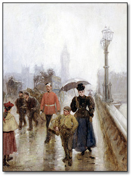 Huile sur toile : Westminster Bridge, [vers 1897]