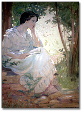 Pastel sur papier : Reading [Lecture], 1900
