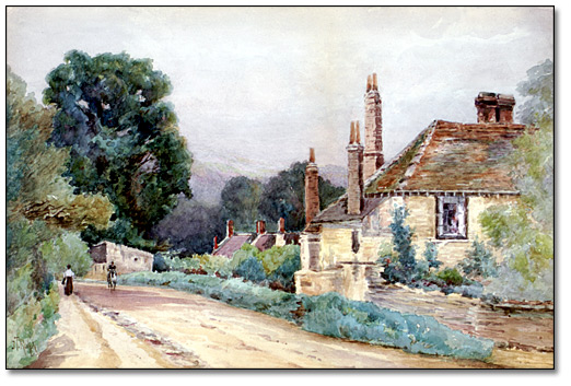 Watercolour: After the Shower (Dorking, Eng.), [ca. 1898]