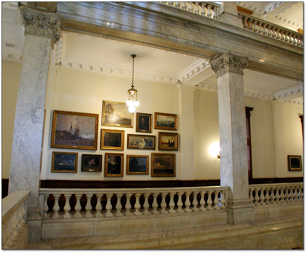 Photo: A Contemporary View of the Ontario Legislature, Queen's Park, Toronto showing a selection of the artworks