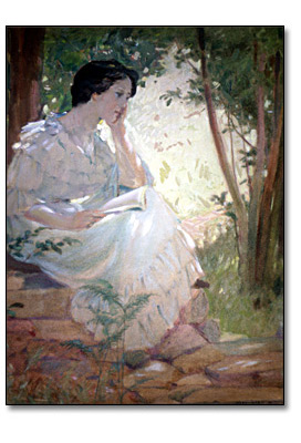 Pastel on paper: Reading, 1900