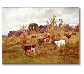 Watercolour on paper: An Upland Pasture, [ca. 1903]