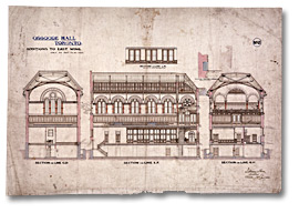 Dessin : Osgoode Hall, ajouts à l’aile Est, 1881 - 2