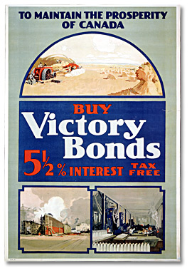 War Poster - Victory Bonds: To Maintain the Prosperity of Canada [Canada], [between 1914 and 1918]